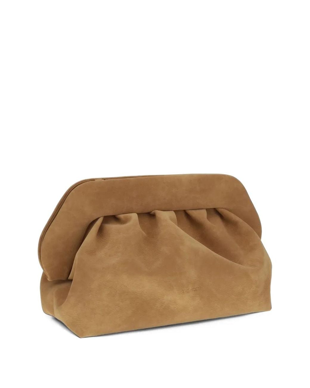 THEMOIRÈ Brown Bios Ruched Clutch Bag