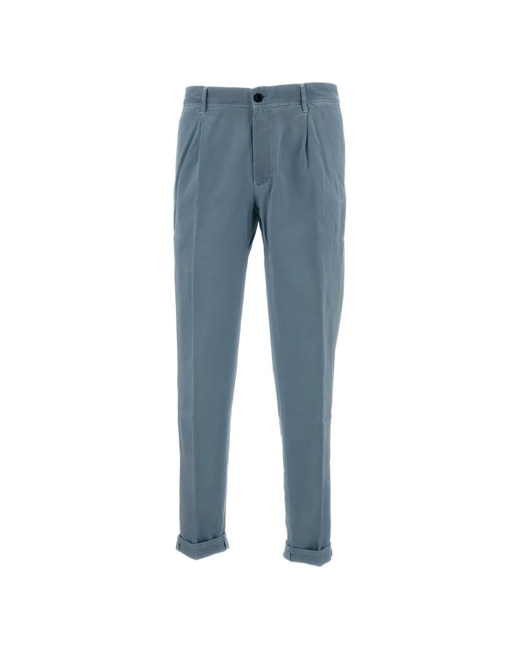 Incotex Blue Pleated Trousers for men