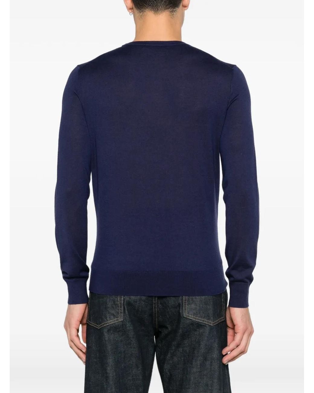 IVORY PARIS Blue Pull À Col Rond for men
