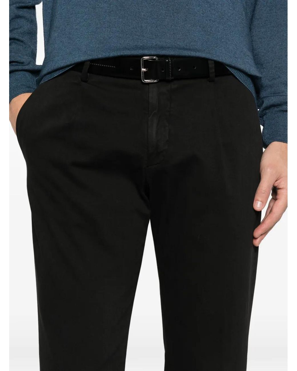 Briglia 1949 Black Pleated Chinos for men