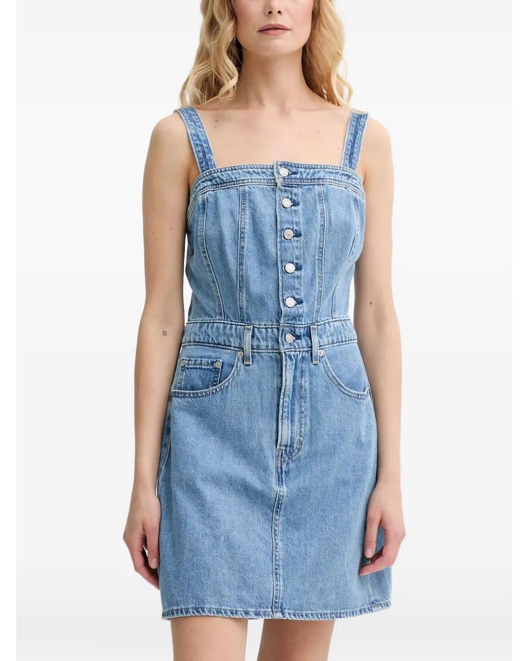 Levi's Blue Iconic Button-Up Denim Dress
