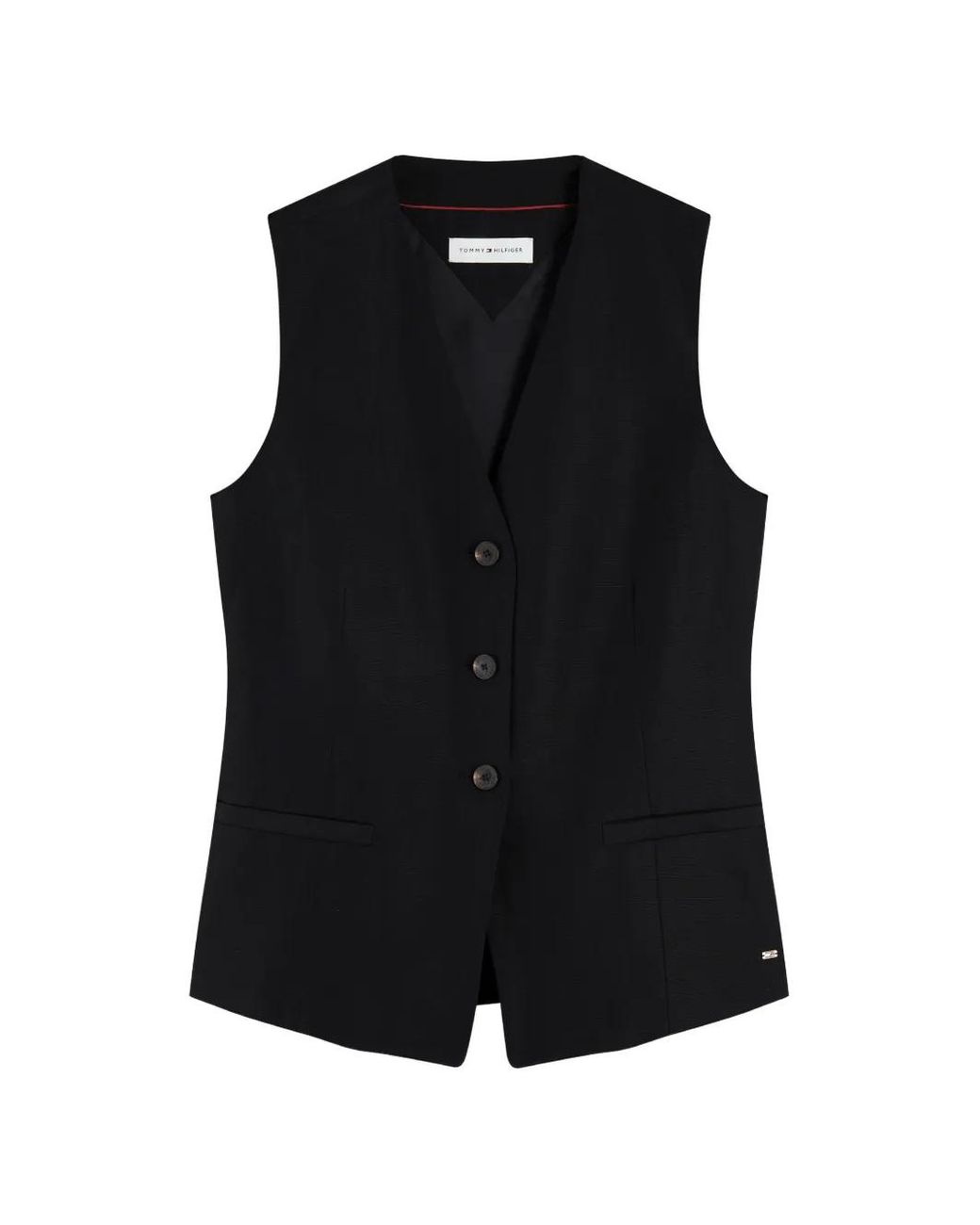 Tommy Hilfiger Black V-Neck Waistcoat