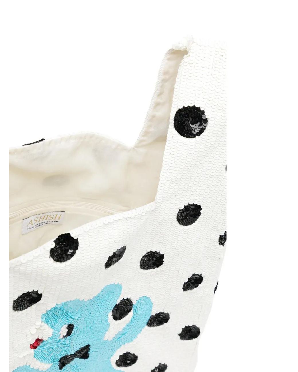 Ashish White Sequin-Embellished Tote Bag