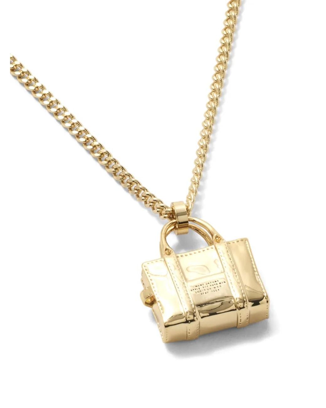 Marc Jacobs Metallic The Tote Bag Pendant Necklace
