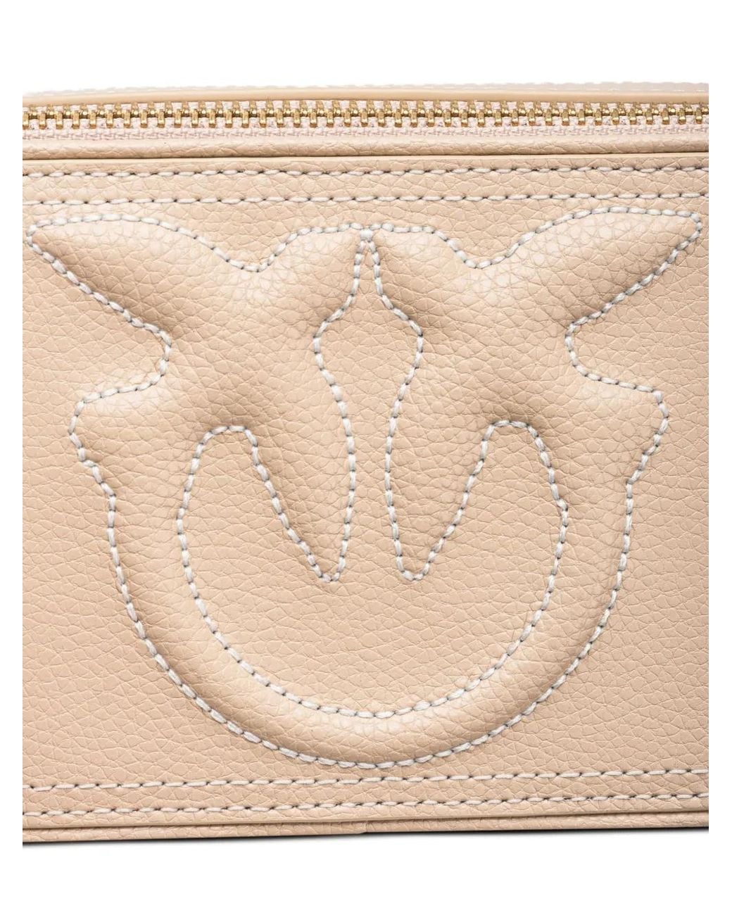 Pinko Natural Small Logo-Embossed Cross Body Bag