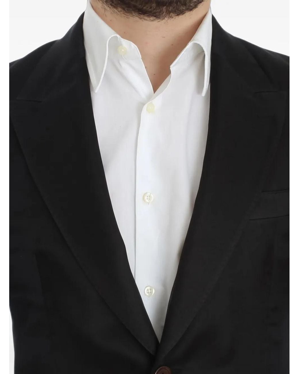 Dolce & Gabbana Black Notch-Lapel Slim-Fit Blazer for men