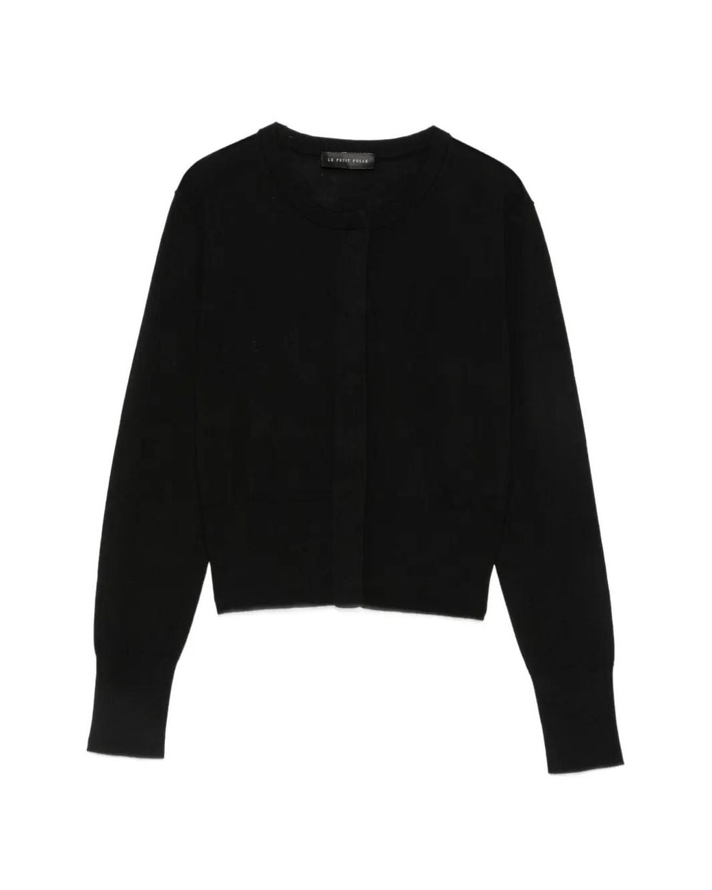 Le Petite Pulle Black Long-Sleeves Cardigan