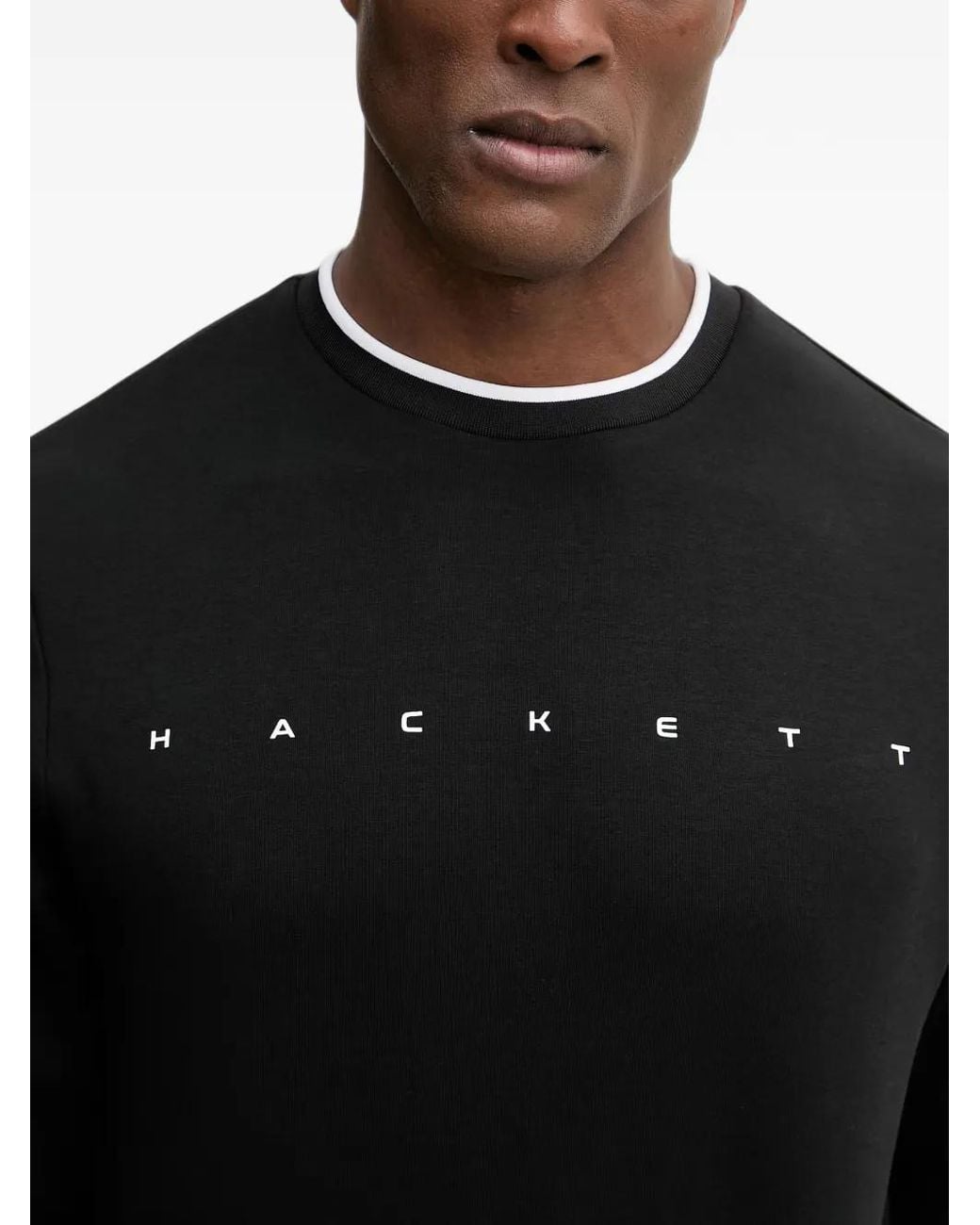 Hackett Black Logo-Print Sweatshirt for men