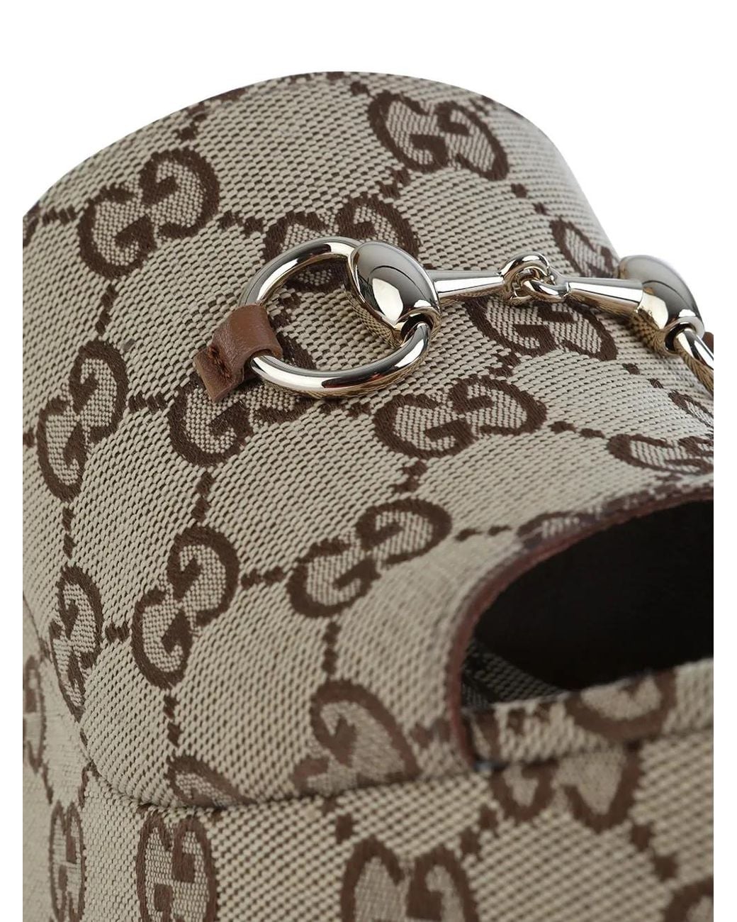 Gucci Gray Horsebit Platform Sandals