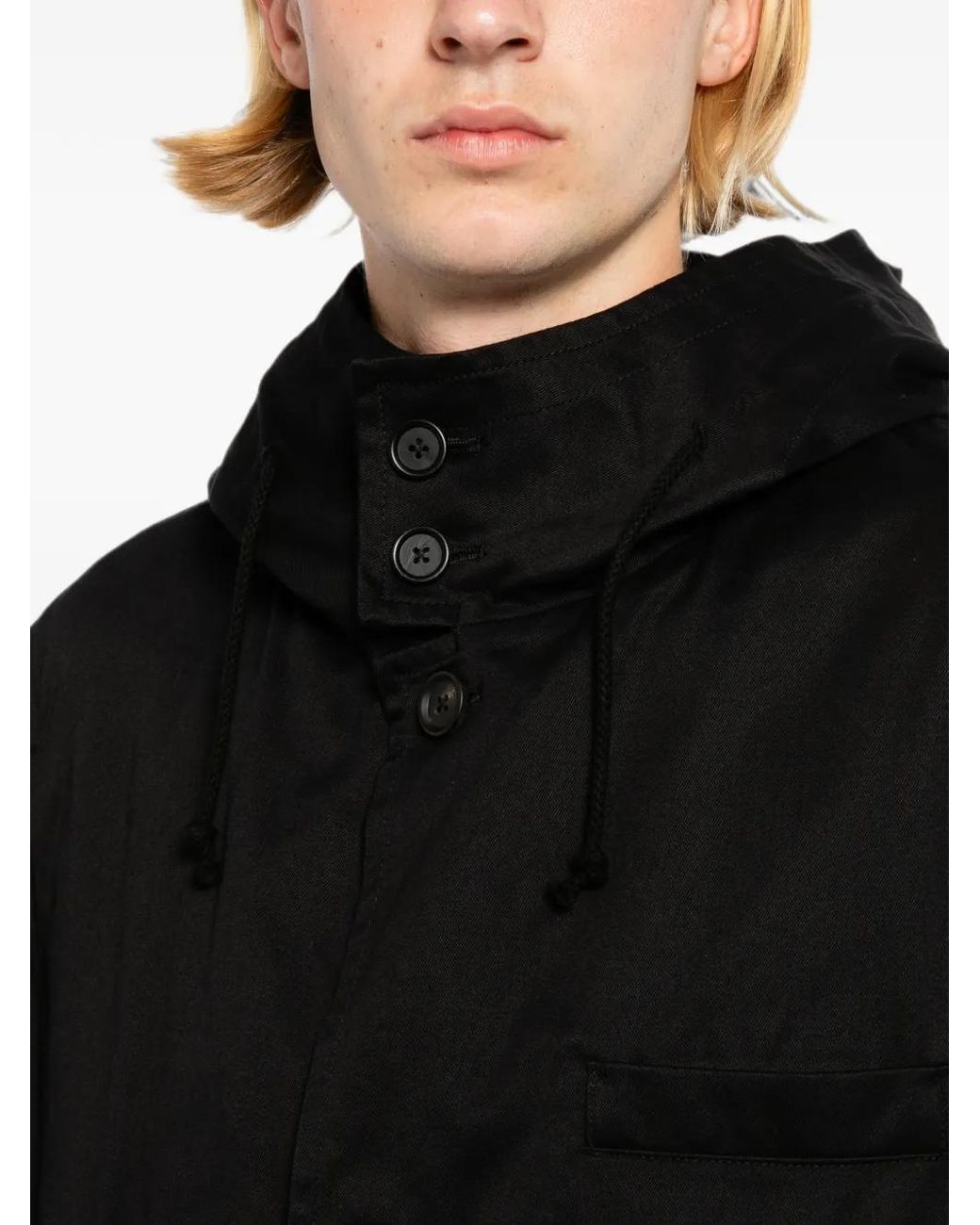 Yohji Yamamoto Black Cotton Chino Jacket for men