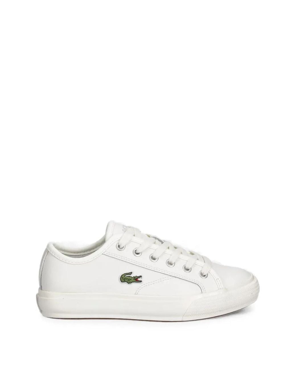 Lacoste White Backcourt Leather Sneakers