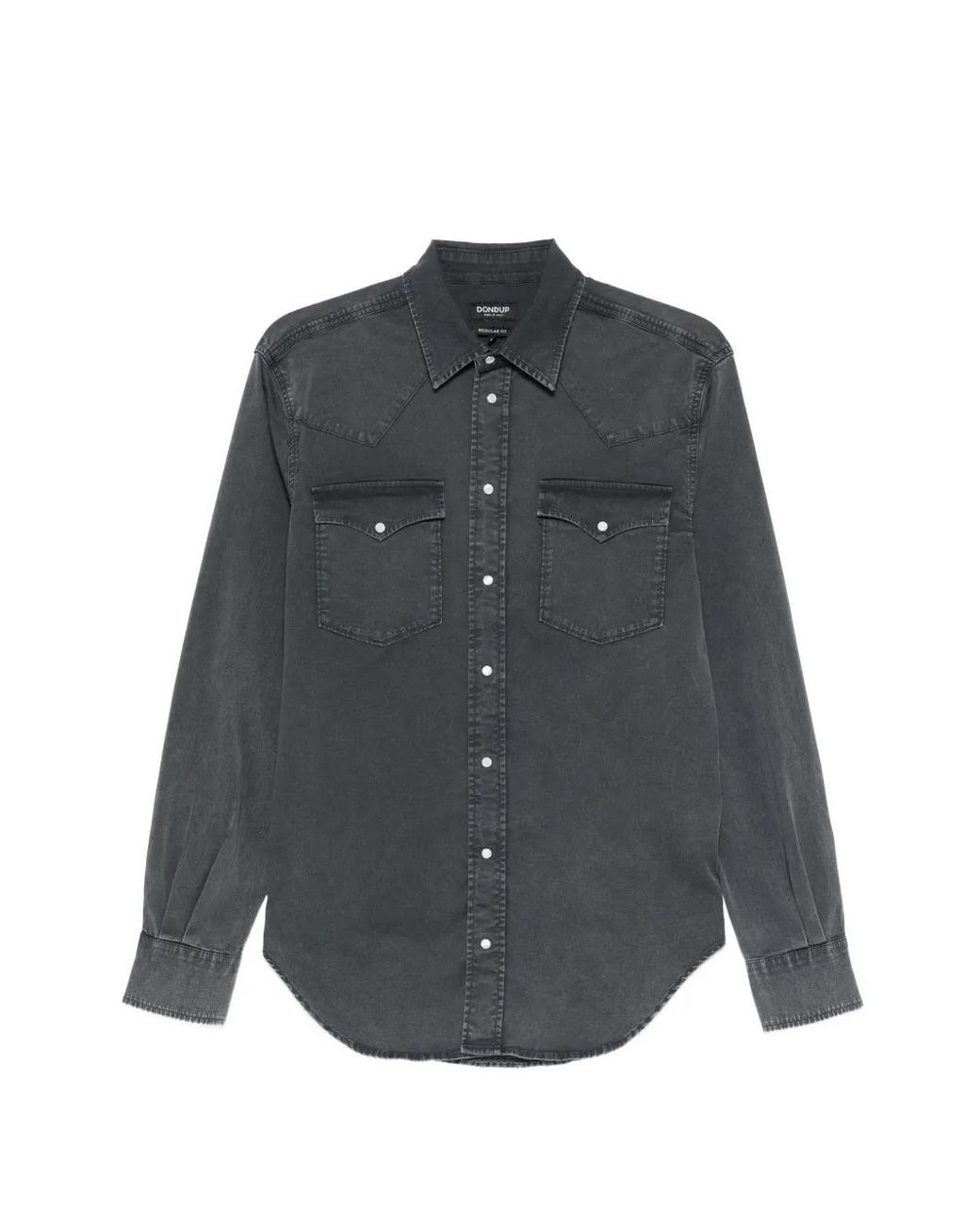 Dondup Gray Buttoned Denim Shirt for men