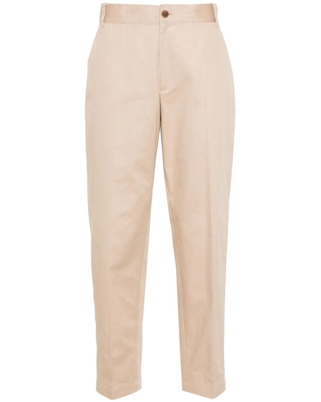 Maison Kitsuné Natural Cotton Gabardine Chino Pants for men