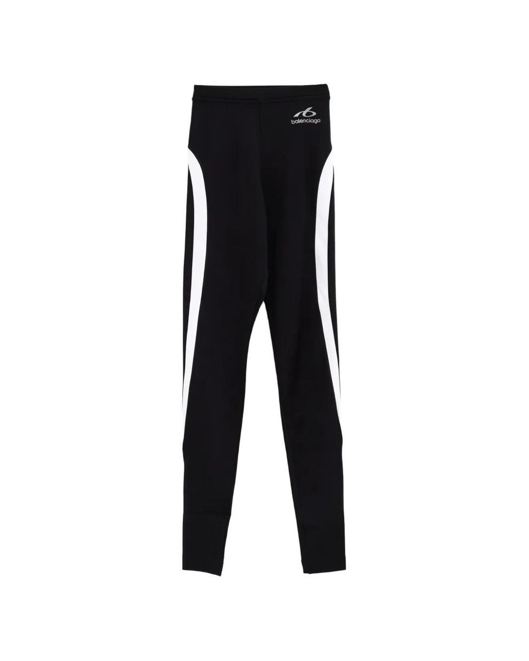 Balenciaga Black Legging À Empiècements Réfléchissants