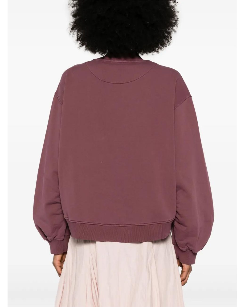 The Attico Purple Logo-embroidered Sweatshirt