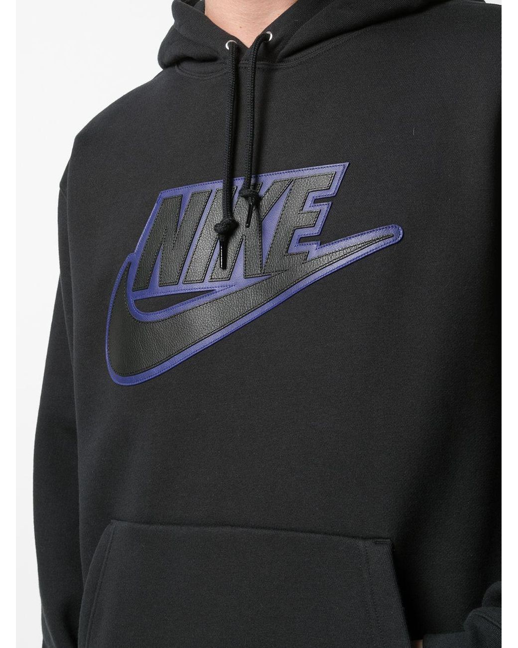 supreme nike leather applique hooded