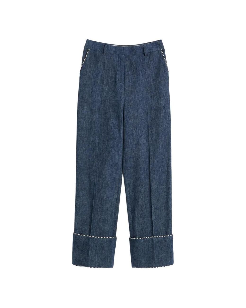 Valentino Garavani Blue Denim Chambray Pants