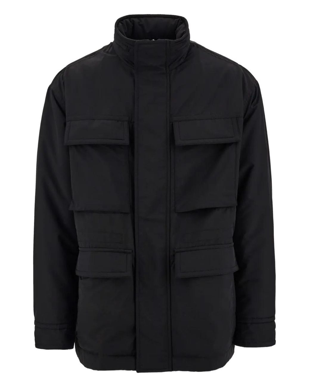 Ferragamo Black Utility Pocket Jacket for men