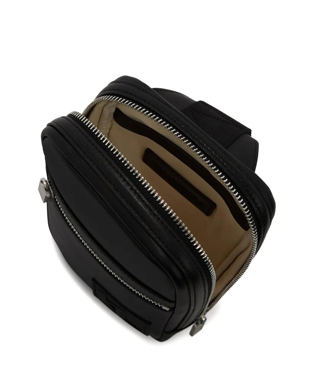 Karl Lagerfeld Black Logo-Patch Shoulder Bag for men