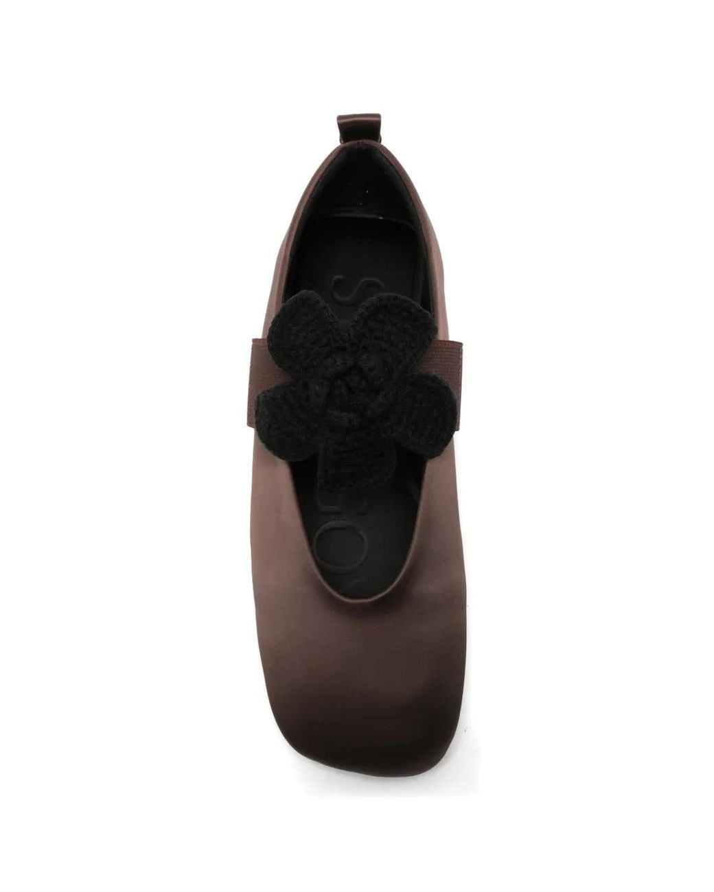Stine Goya Brown Flower Strap Ballet Flats