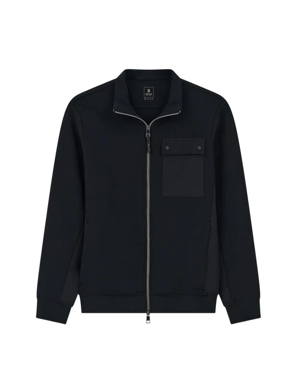 Boggi Black Full-Zip Sweatshirt for men