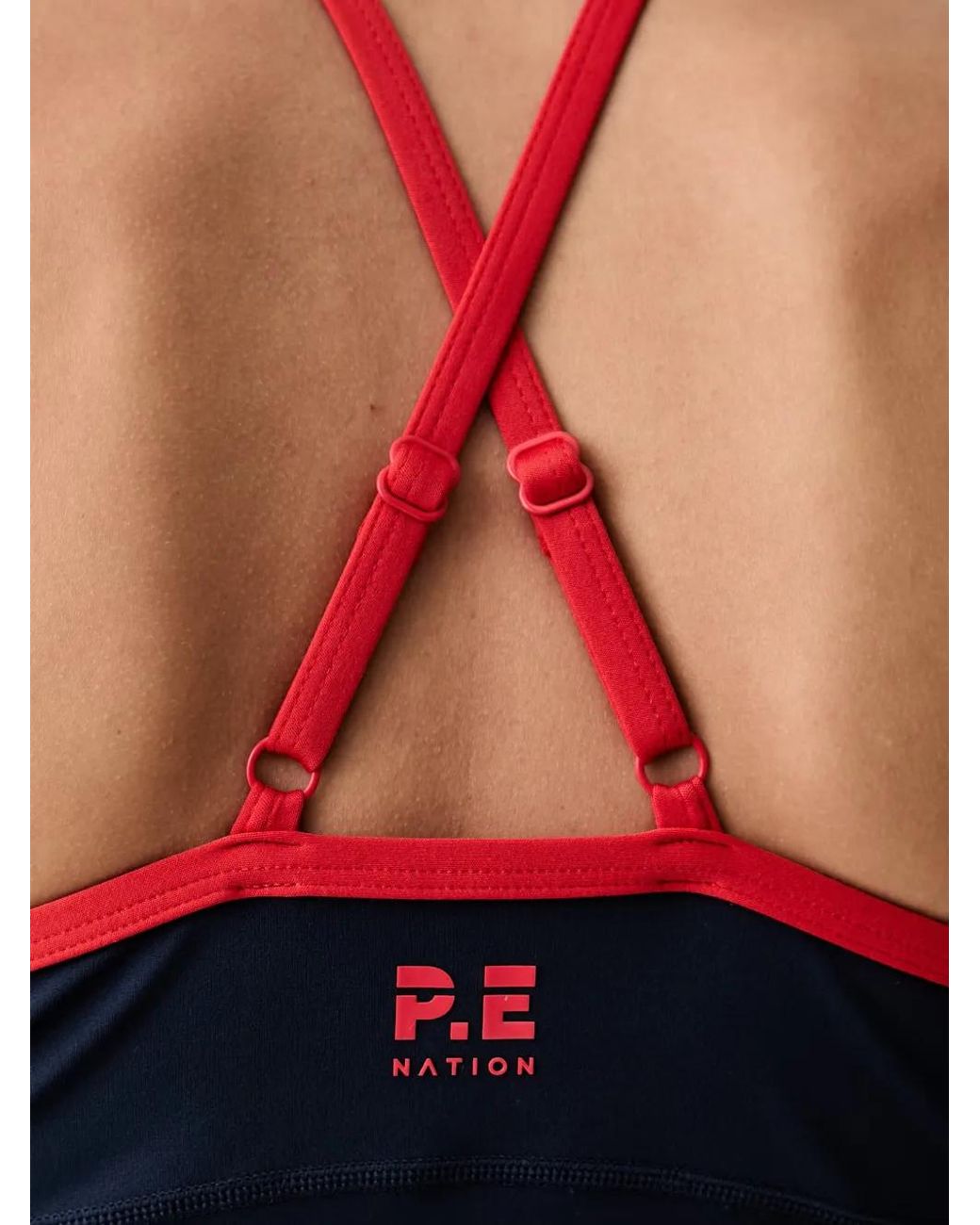 P.E Nation Black Brassière De Sport Paramount À Logo Imprimé Et Bretelles Croisées