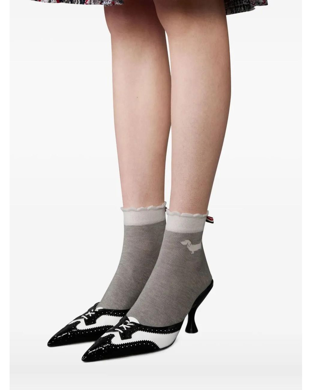 Thom Browne Black Soft Spazzolato Shiny Calf Heeled Mules 75Mm