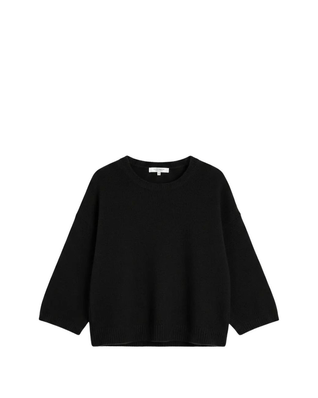 Chinti & Parker Black Cloud Cropped-Sleeve Sweater