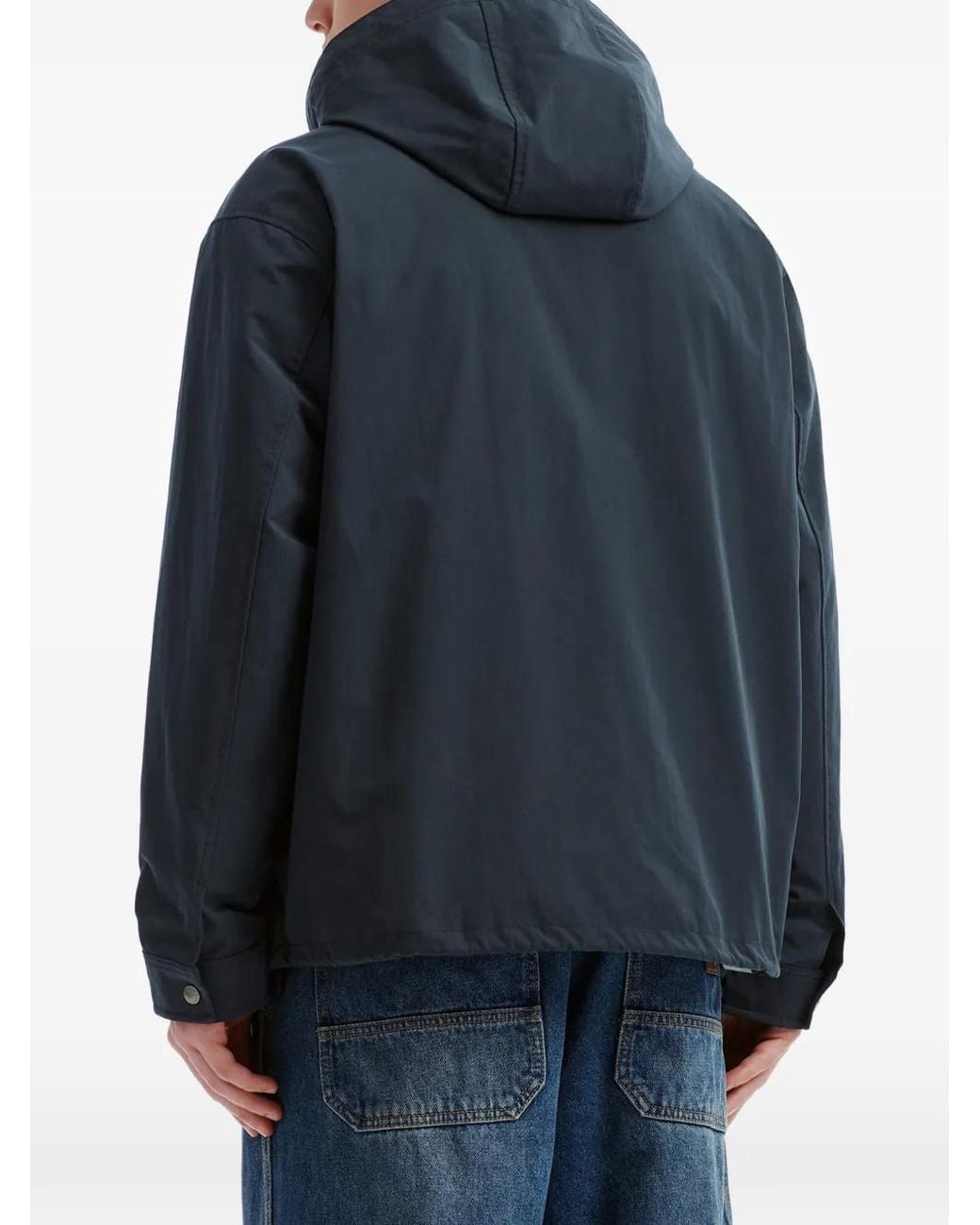 Chocoolate Blue Logo-Patch Hooded Jacket for men
