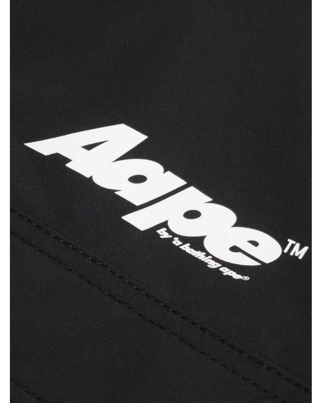 Aape By A Bathing Ape Black Moonface Patch Cargo Jacket for men