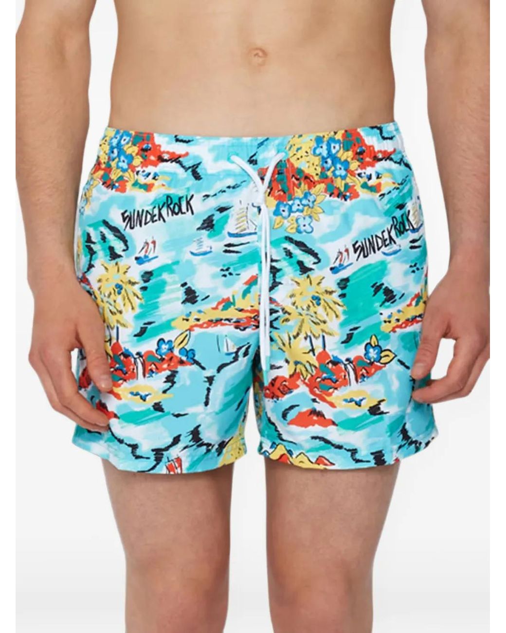 Sundek Blue Short De Bain Sea for men