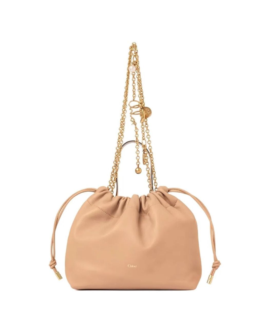 Chloé Natural Chain Charm Bucket Bag