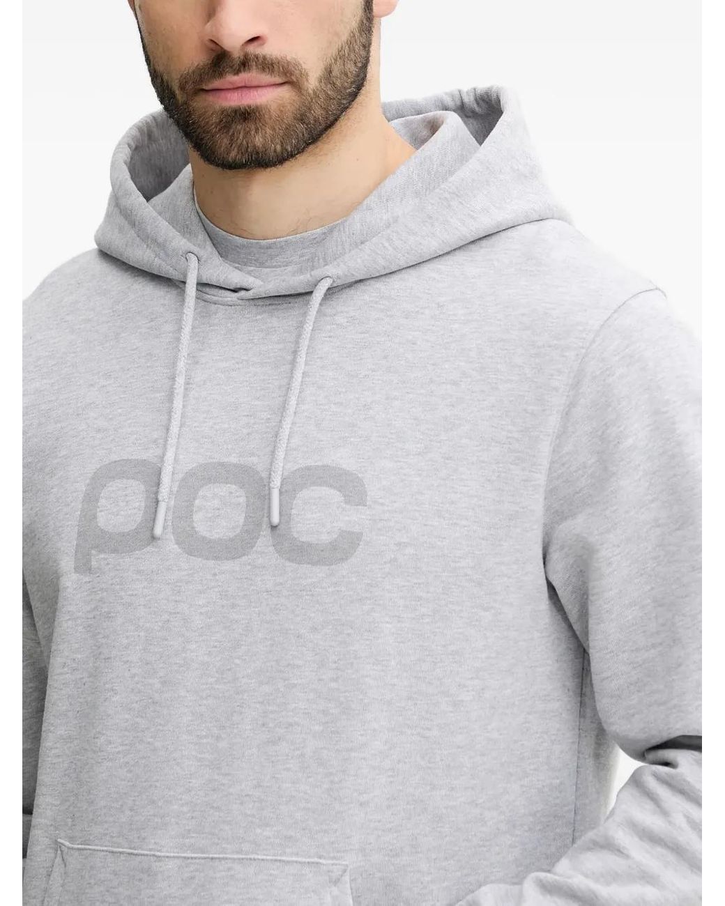 Poc Gray Logo-Print Hoodie for men