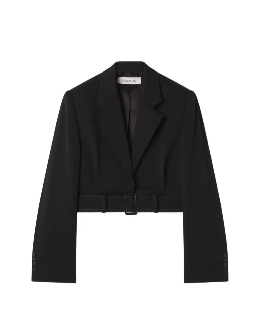 Lanvin Black Short Belted Jacket