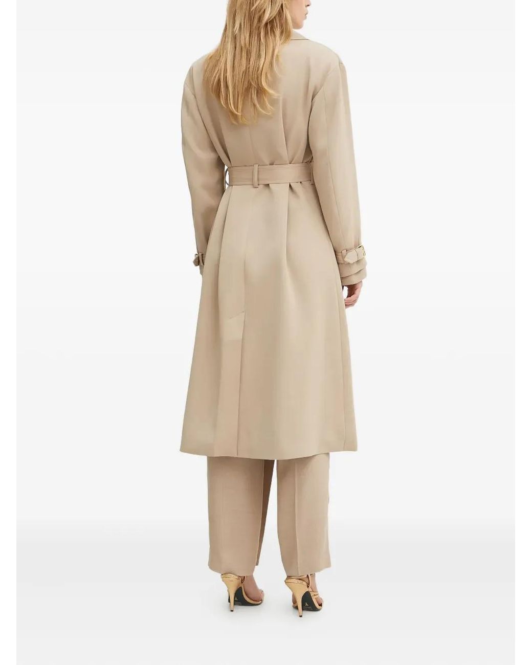 MARCIANO BY GUESS Natural Belted Pocket Coat