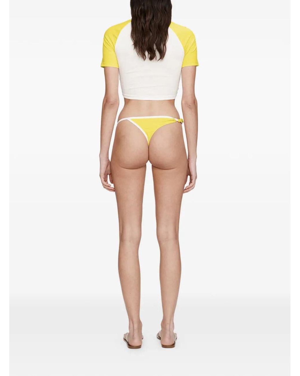 Christopher Esber Yellow Tucked Ringer Jersey T-Shirt