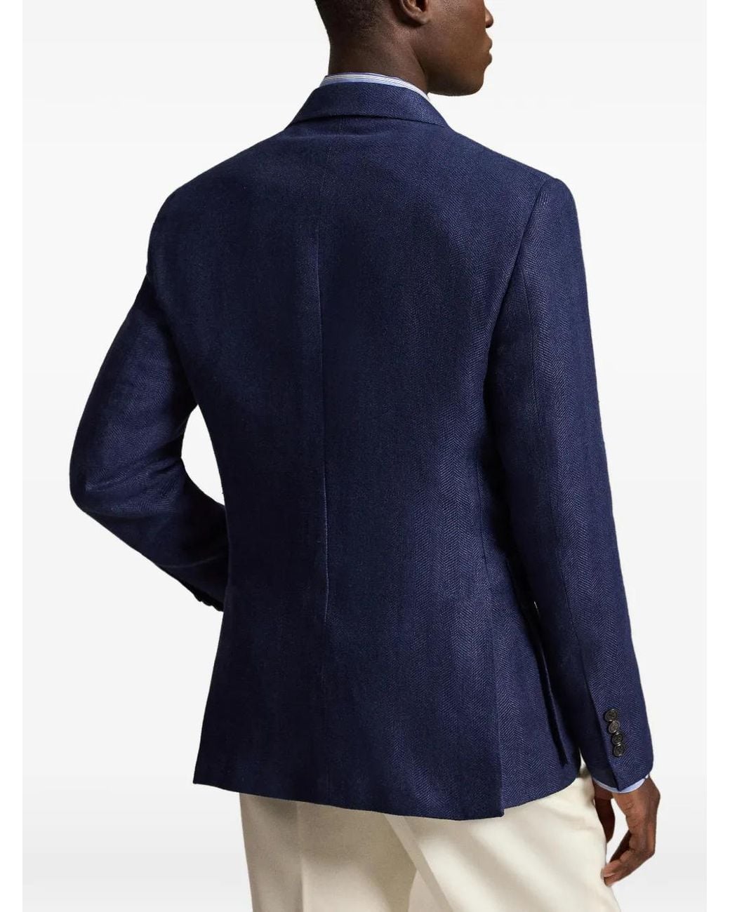 Polo Ralph Lauren Blue Rl67 Herringbone Jacket for men