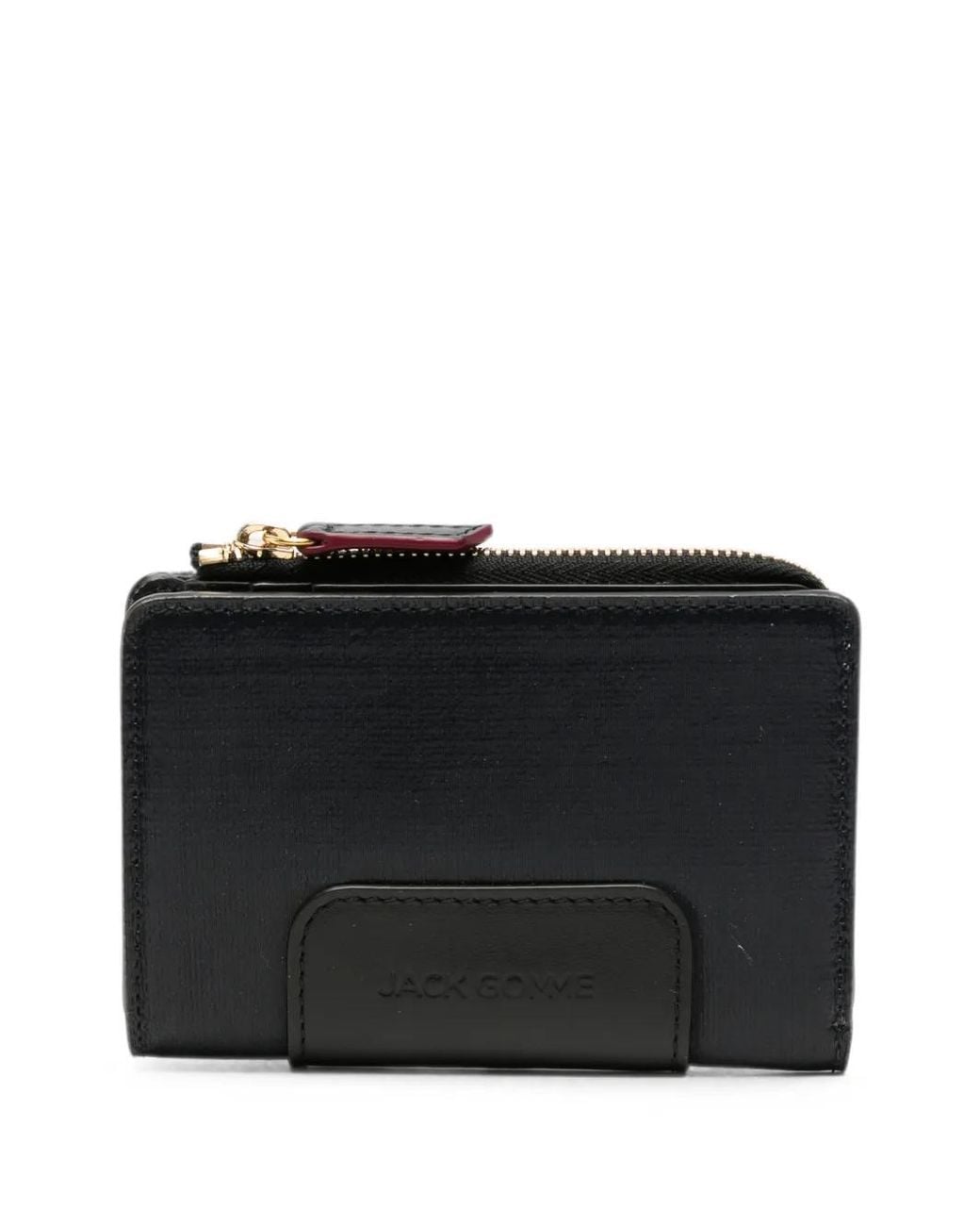 Jack Gomme Black Portefeuille Vista Zippé