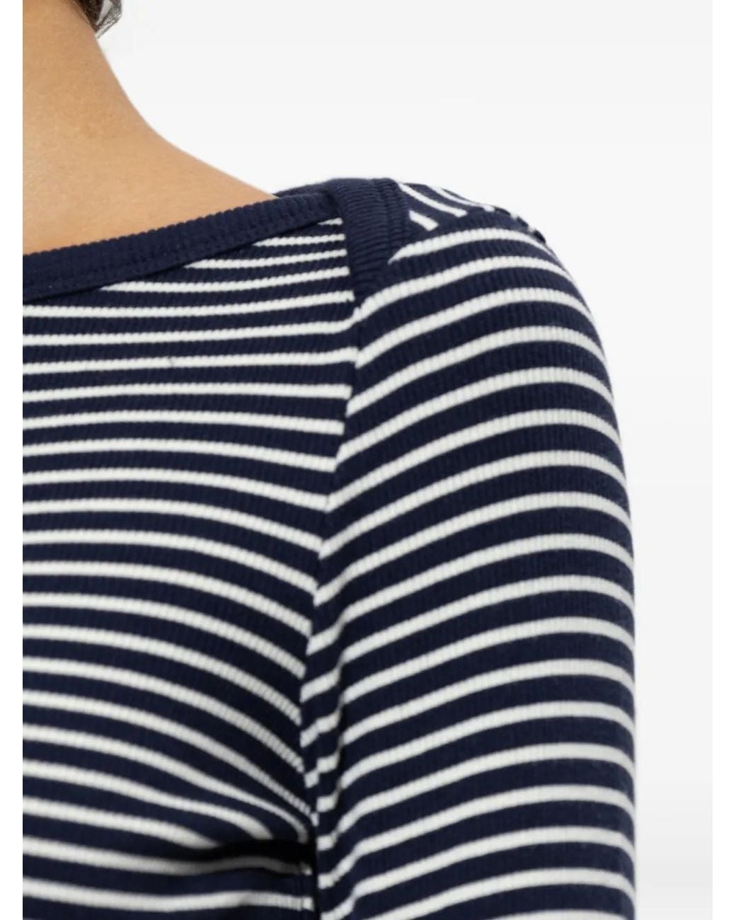 Rag & Bone Blue The Essential Striped Long-Sleeve Top