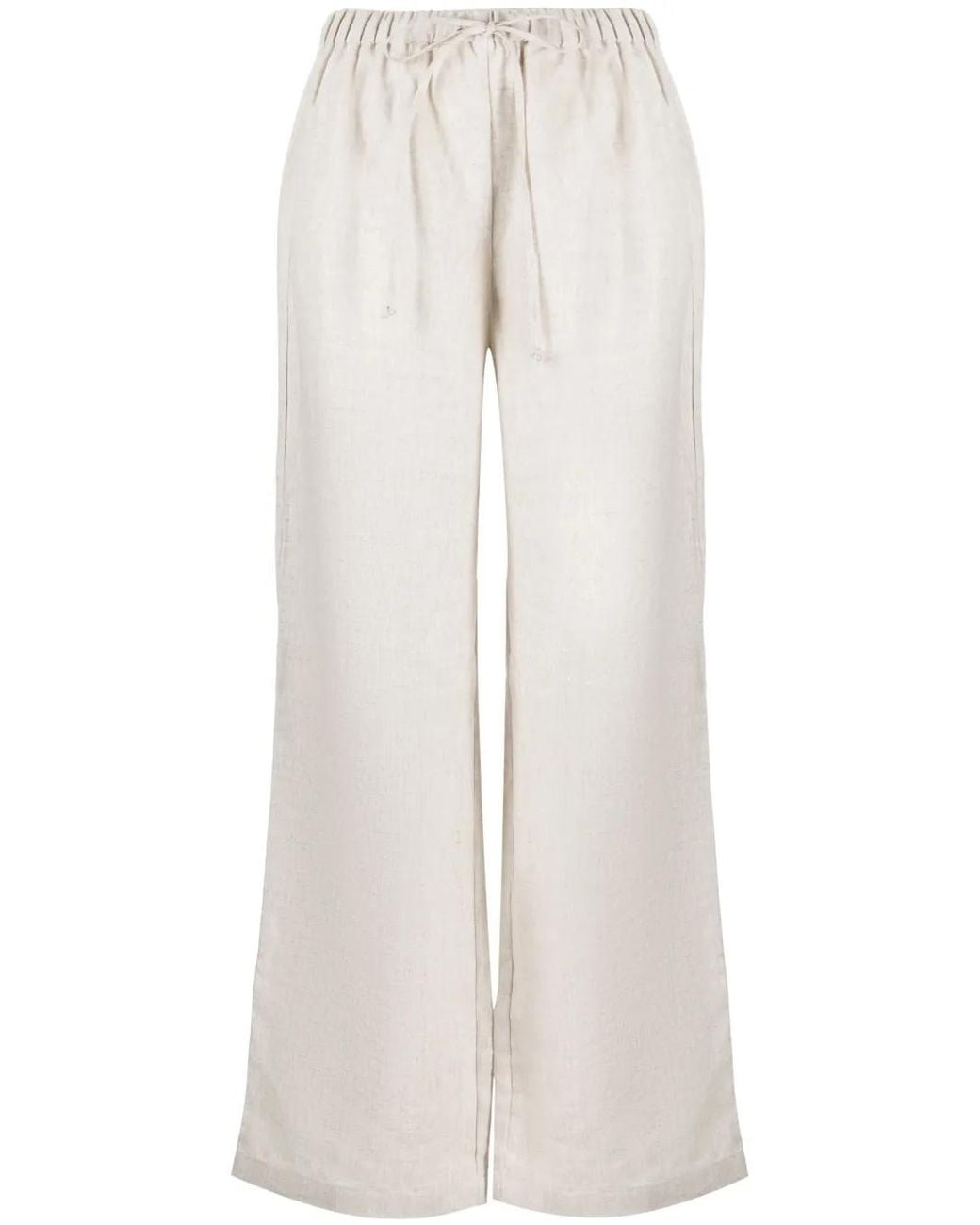 Reformation Straight Broek in het White