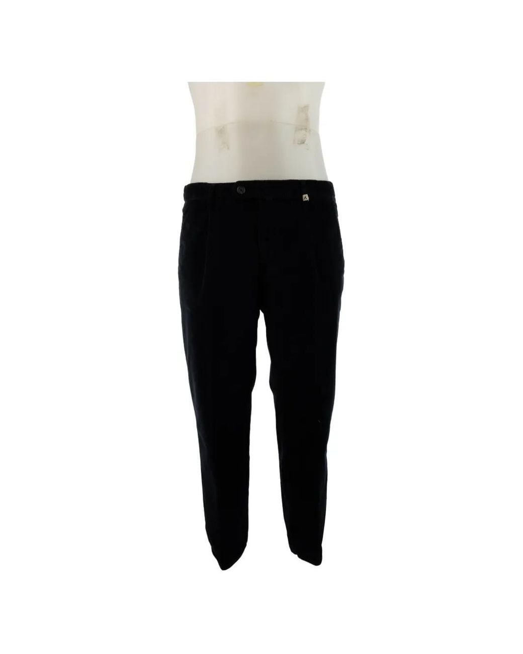 Myths Black Pleated Corduroy Trousers for men