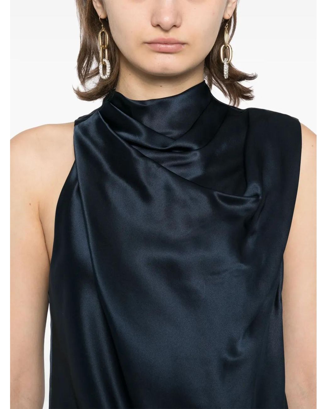 Michelle Mason Blue Open Back Top