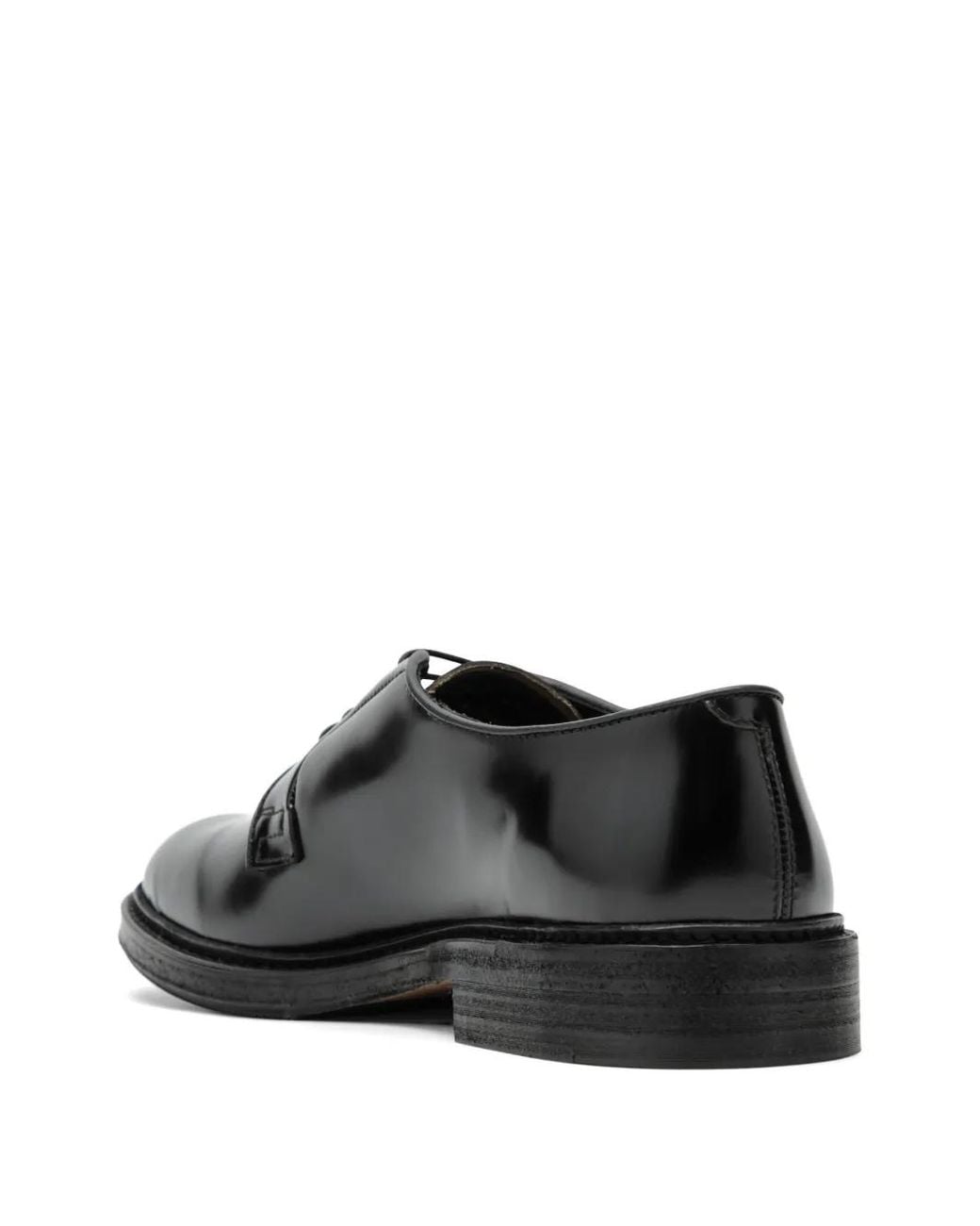STURLINI FIRENZE Black Lace-Up Derby Shoes for men