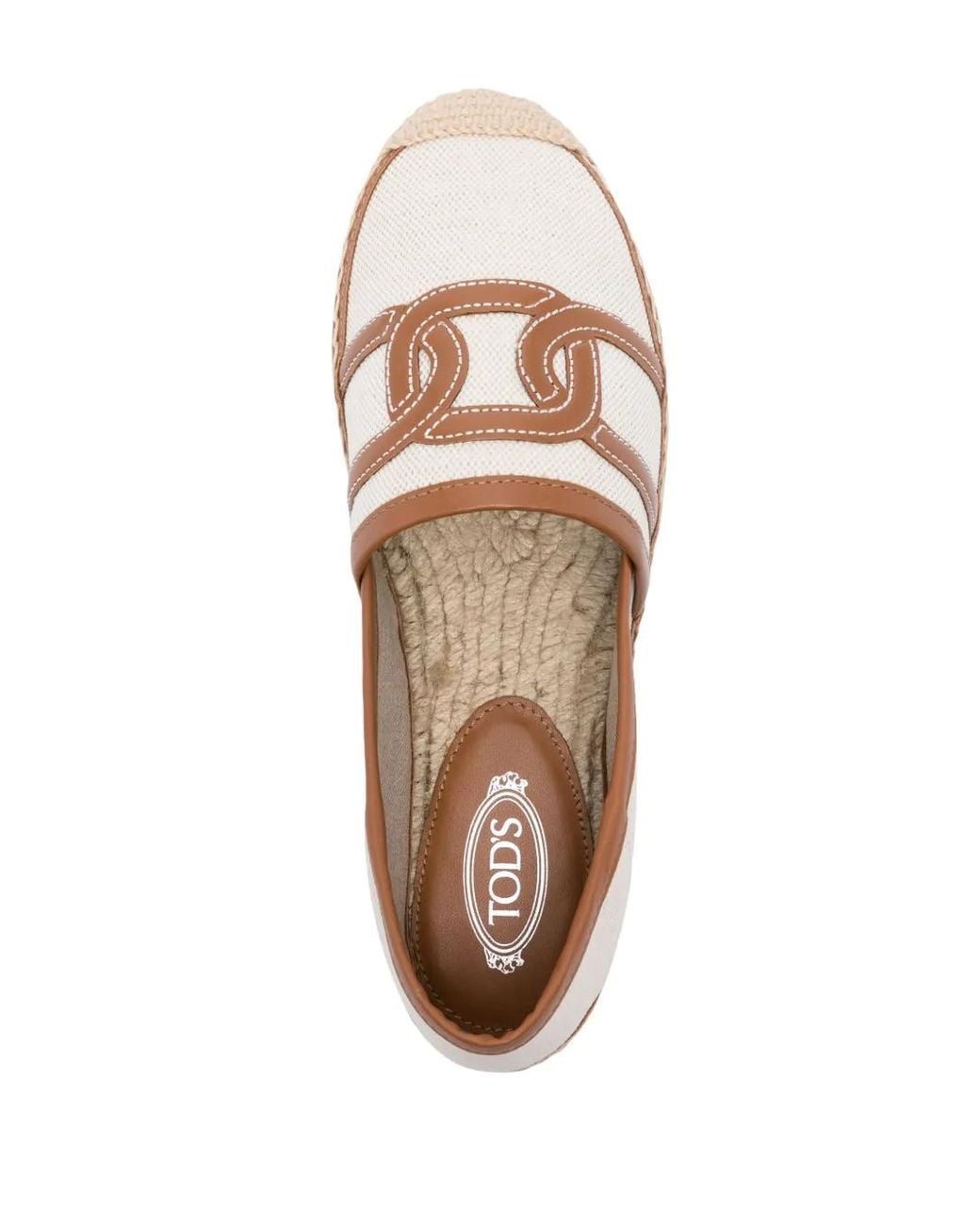 Tod's Pink Canvas And Leather Espadrilles