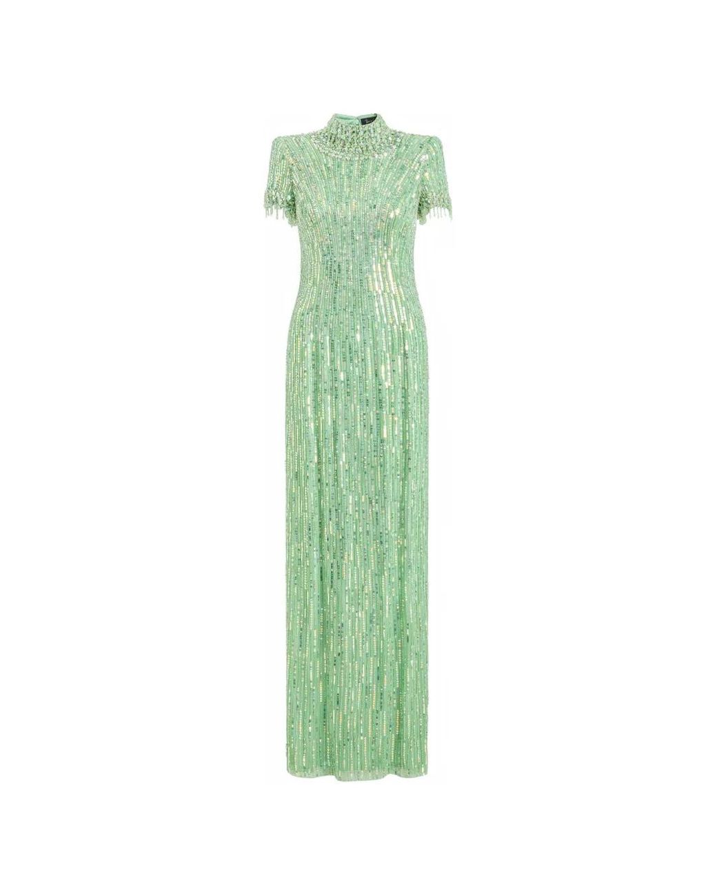 Jenny Packham Green Madeleine Beaded Gown On