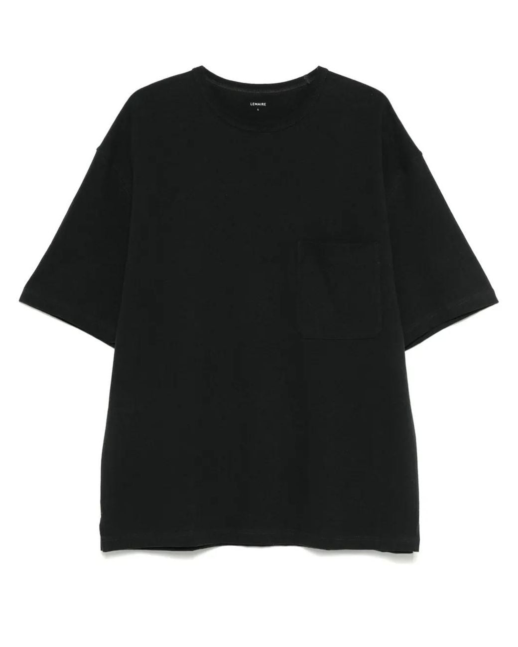 Lemaire Black Jersey-Texture T-Shirt for men