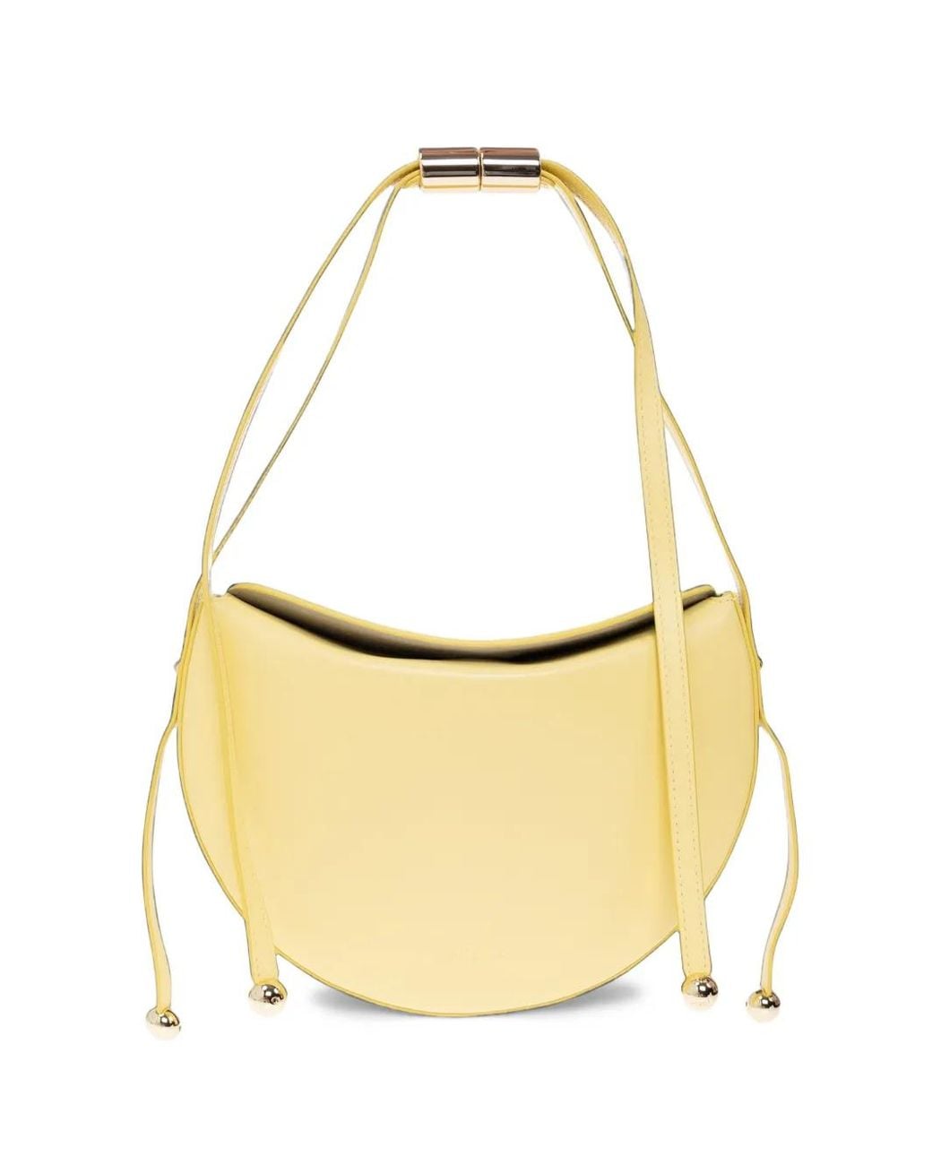 Furla White Small Moonstone Leather Shoulder Bag