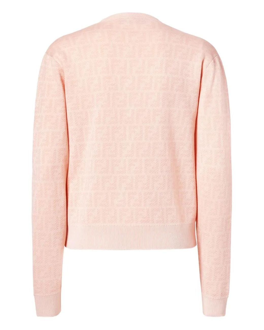 Fendi Pink Long-Sleeved Cardigan