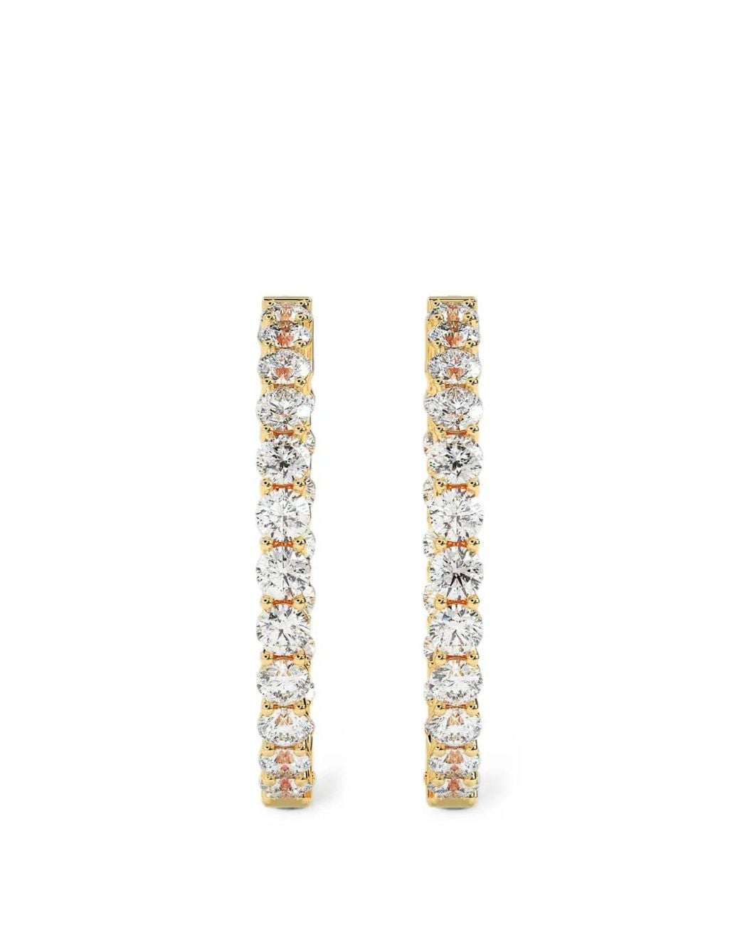 Diamond Essentials Metallic Hoop-Design Diamond Earrings