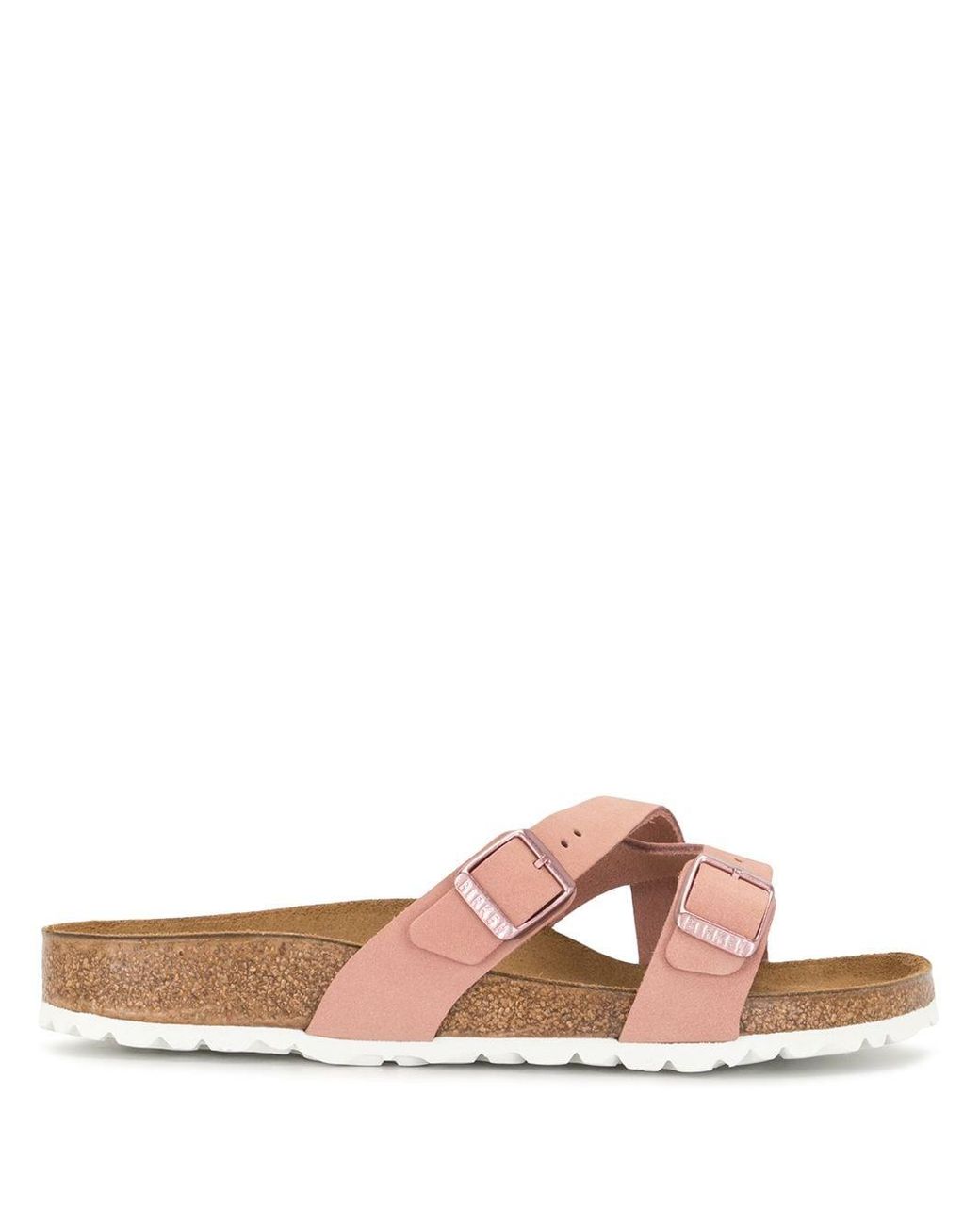 Birkenstock Sandalen Met Gekruiste Band in het Roze | Lyst NL